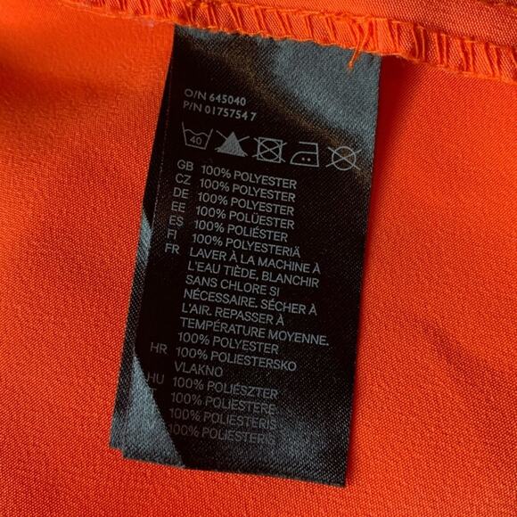 H&M Dress Sleeveless V-Neck Zipper in Front Orange Size 8 - Picture 11 of 14